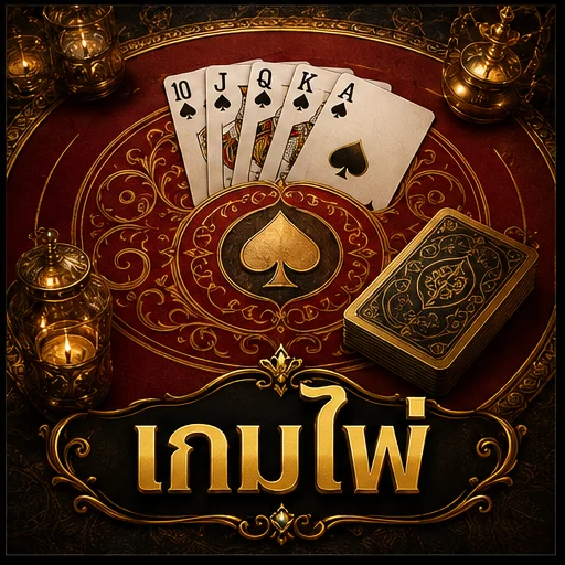 ภาพประกอบ เกมไพ่ พร้อมข้อความในภาพ