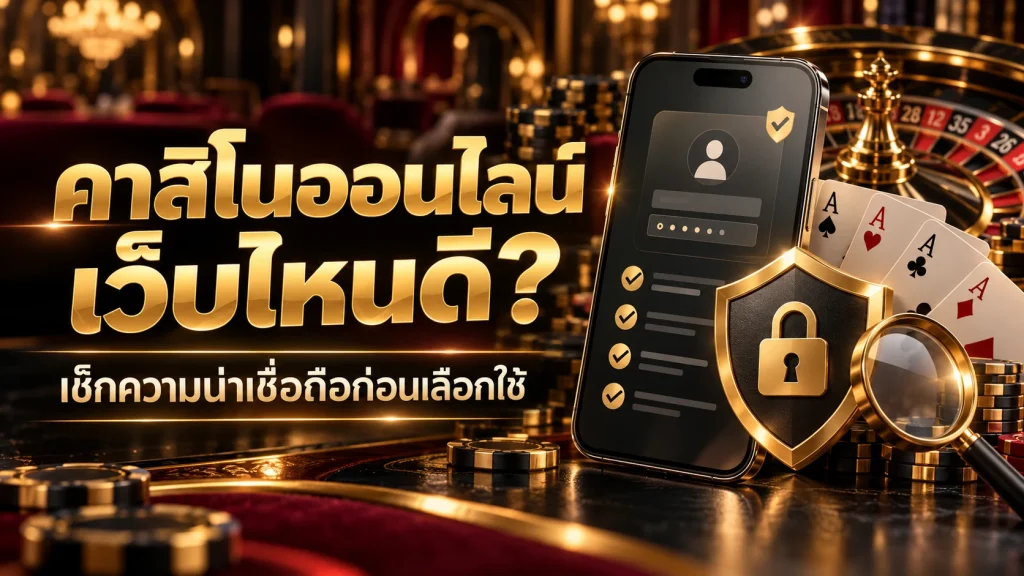 เช็กลิสต์ตรวจสอบคาสิโนออนไลน์ด้วยโทรศัพท์ โล่ความปลอดภัย และแว่นขยาย